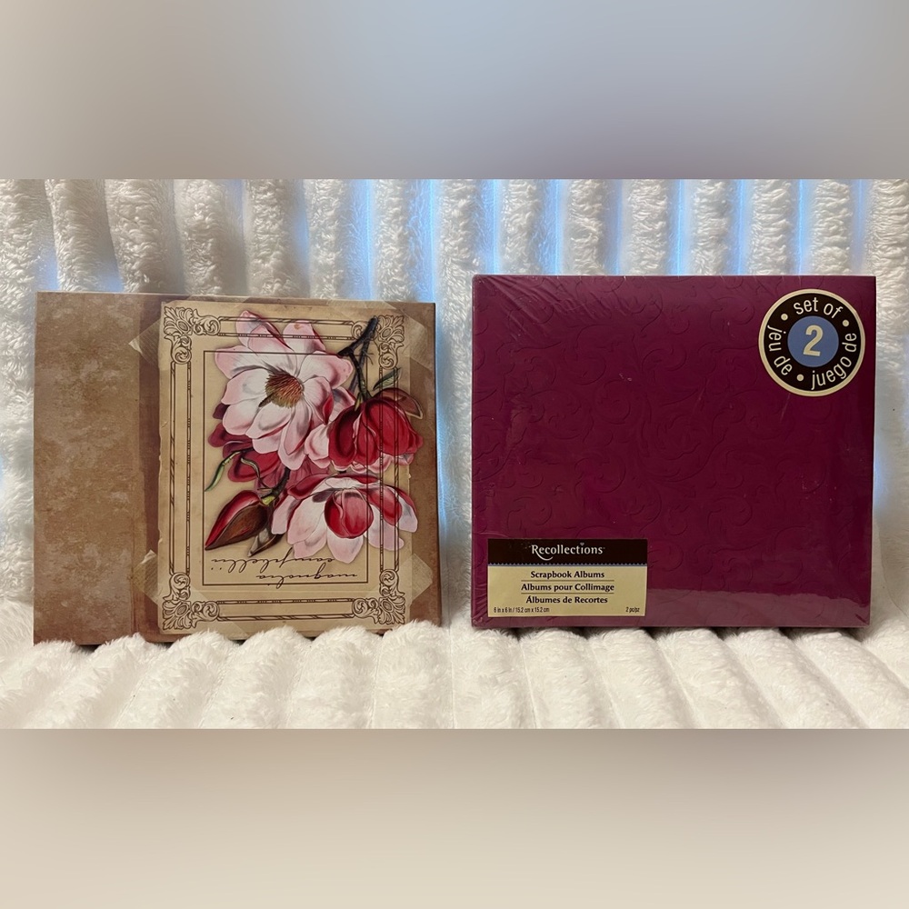 Set of three 6 inch scrapbooks